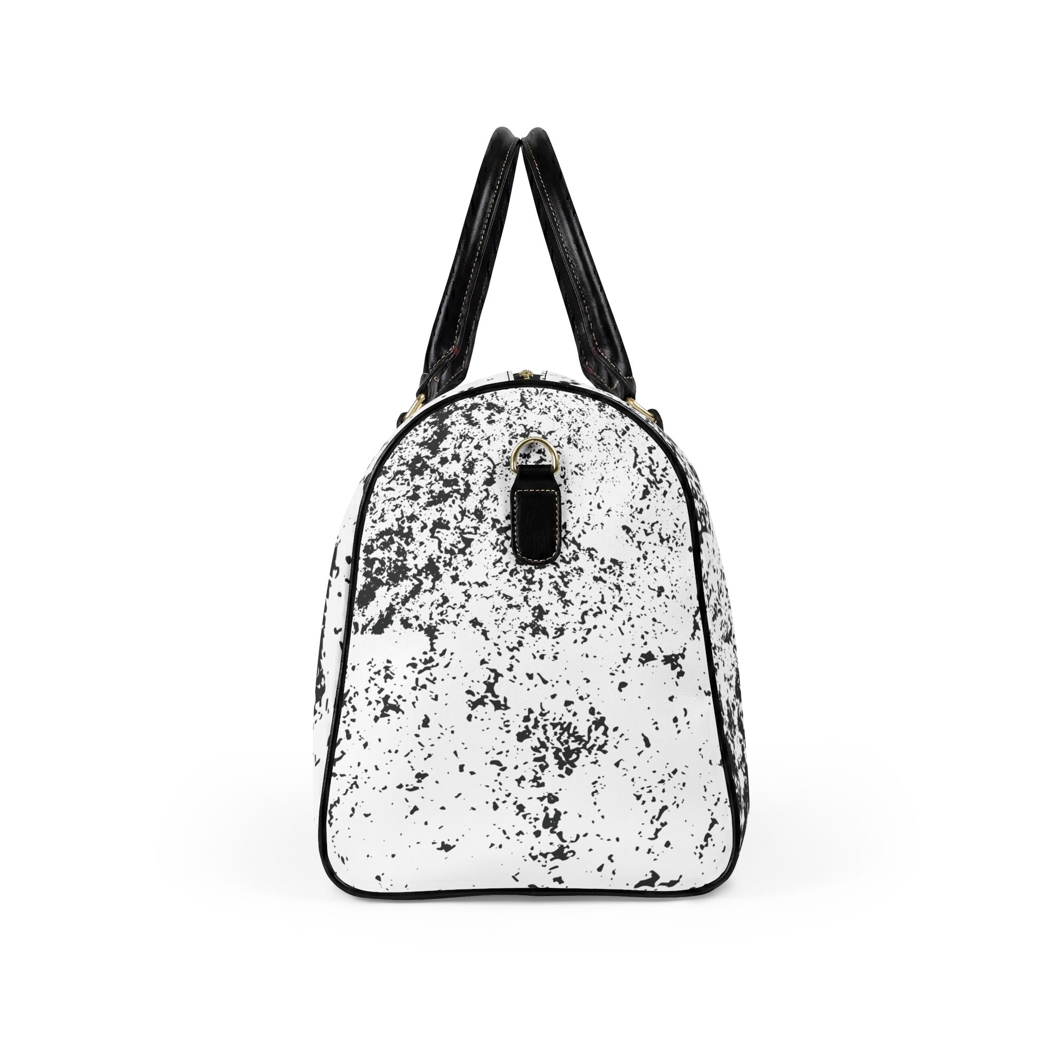 Travel Duffle Bag — Distressed 'LOCKIN' Faux Leather Weekender