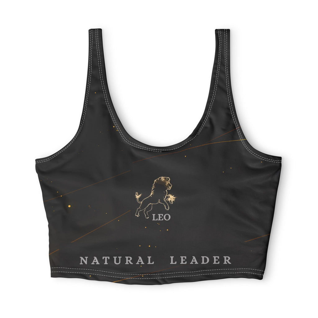Leo Zodiac Sports Bra — Gold Lion Astrology Activewear