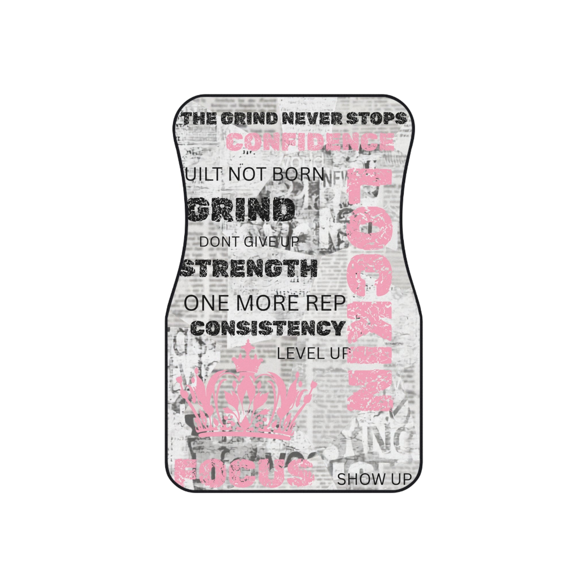 Motivational 'Lockin' Fitness Car Floor Mats (Set of 4)