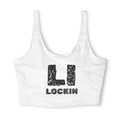 Lockin 'LI' Graphic Sports Bra — Vintage Distressed Dance/Streetwear
