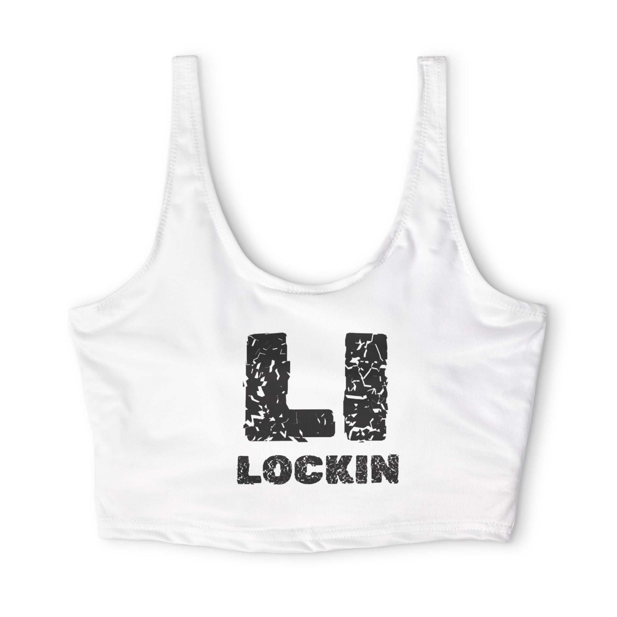 Lockin 'LI' Graphic Sports Bra — Vintage Distressed Dance/Streetwear
