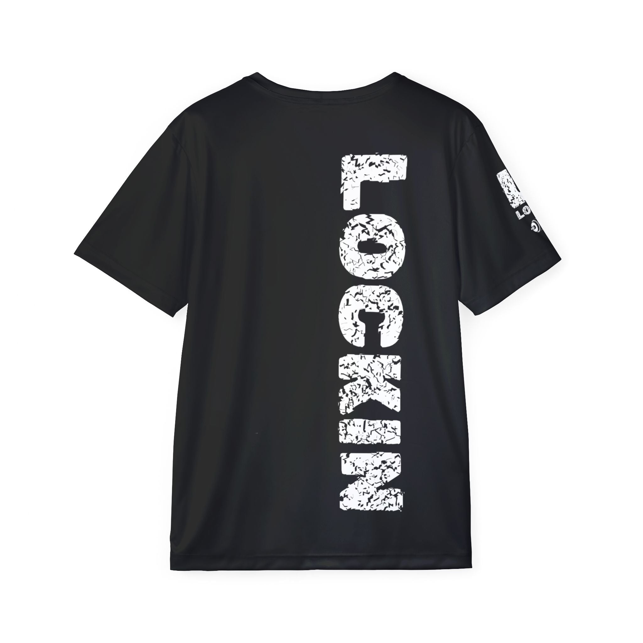 Lockin Graphic Sports Jersey — Men’s Athletic Tee with Vertical Back Text