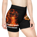 Aquarius Fire Zodiac Biker Shorts — "Different Breed Same Grind"