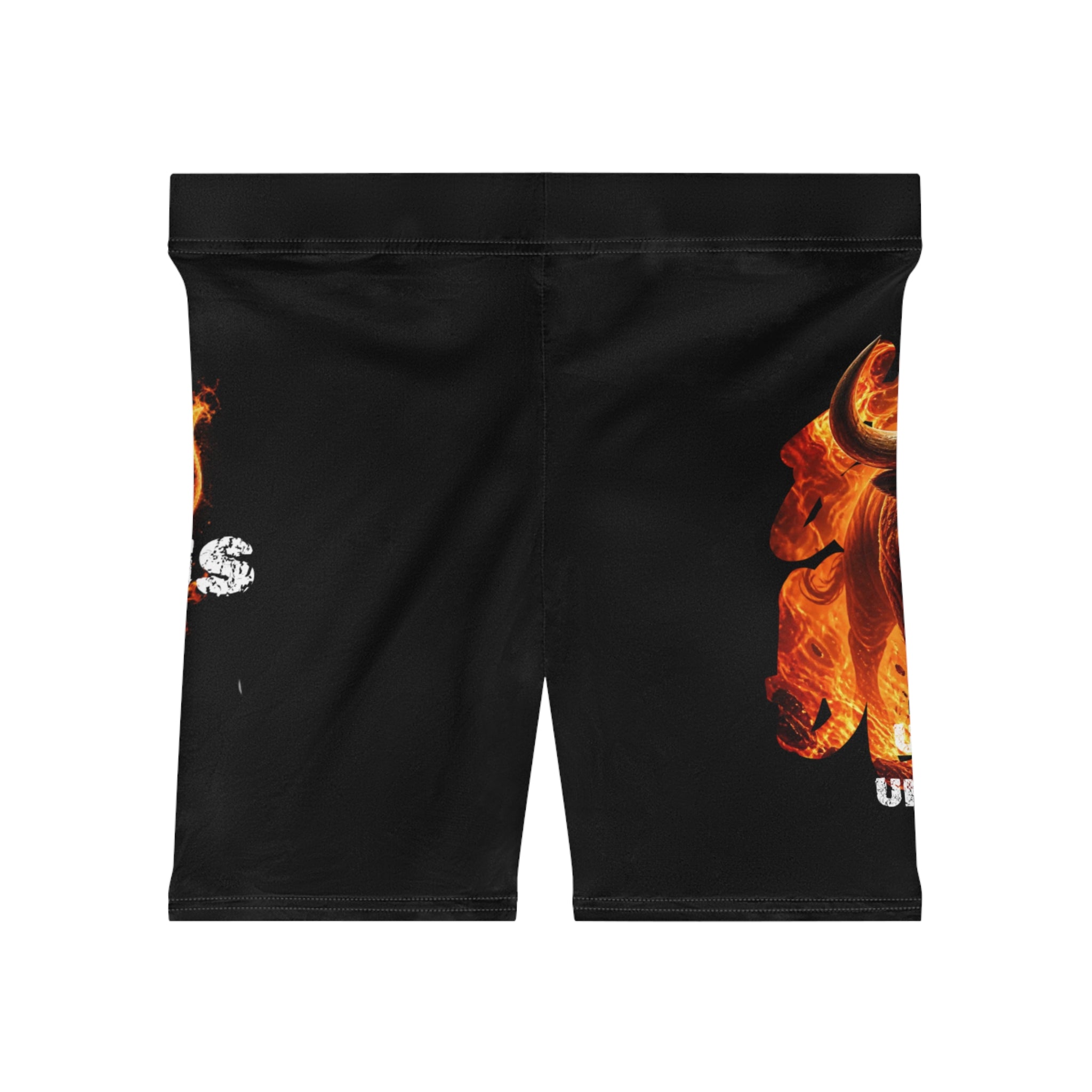 Taurus Fire Zodiac Biker Shorts — Unmovable Unstoppable Astrology Activewear
