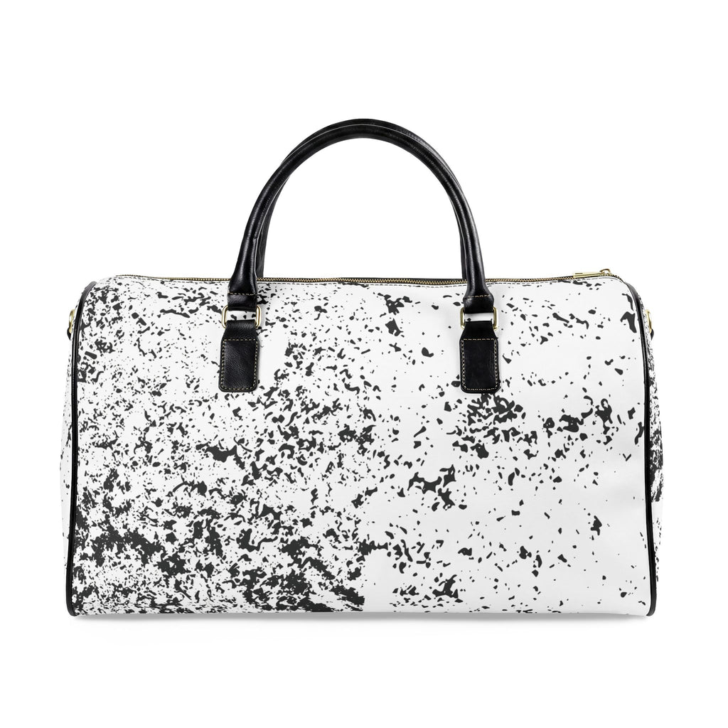Travel Duffle Bag — Distressed 'LOCKIN' Faux Leather Weekender
