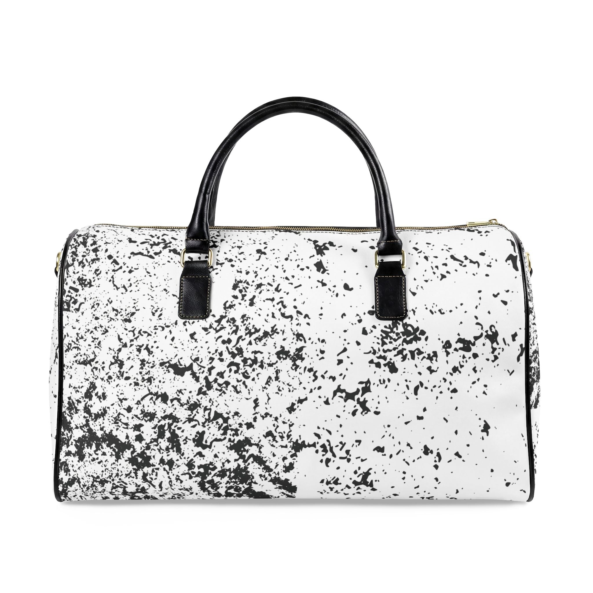 Travel Duffle Bag — Distressed 'LOCKIN' Faux Leather Weekender