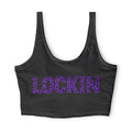 Sports Bra — "LOCKIN" / "Discipline Over Motivation" Motivational Workout Crop