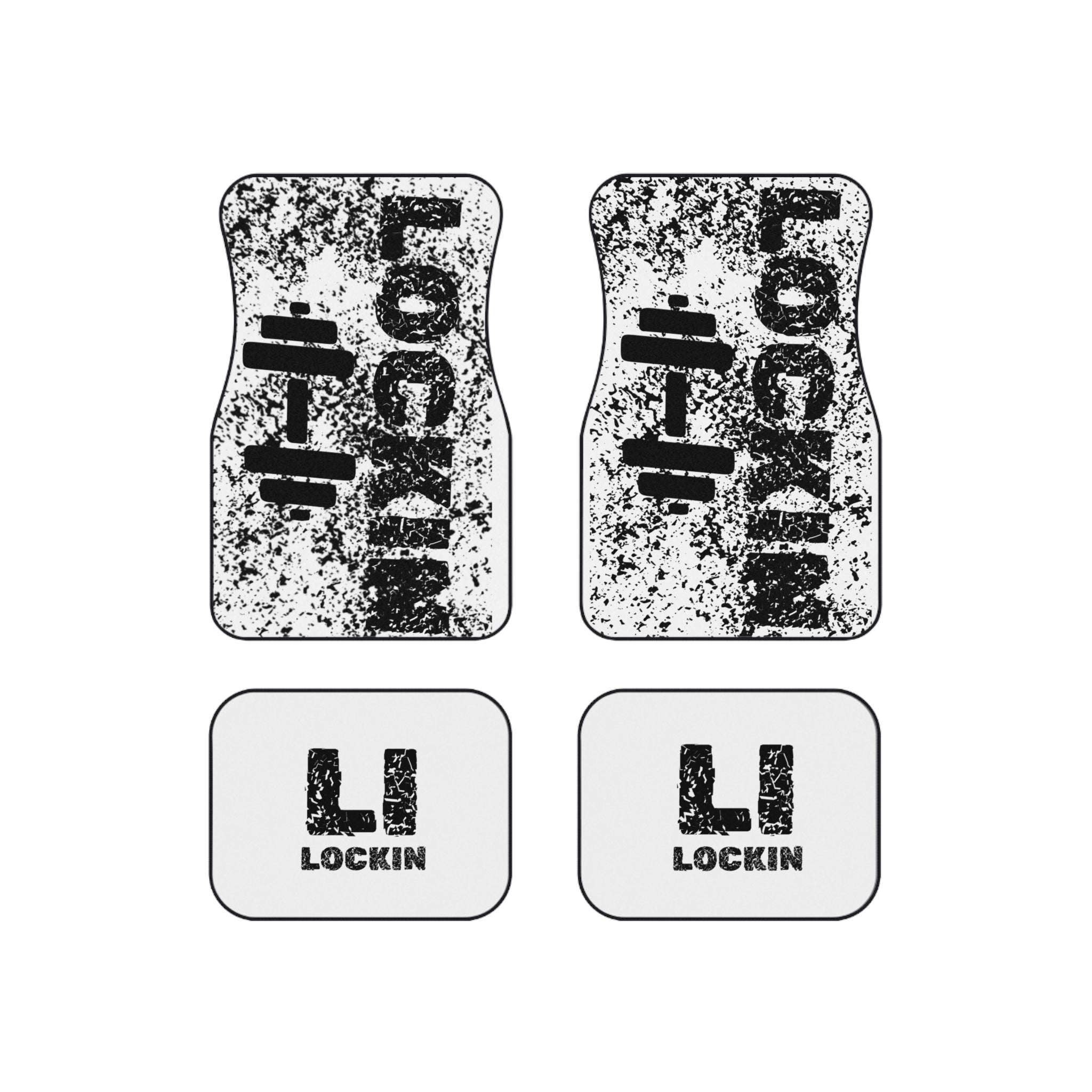 Lockin Barbell Car Floor Mats (Set of 4)