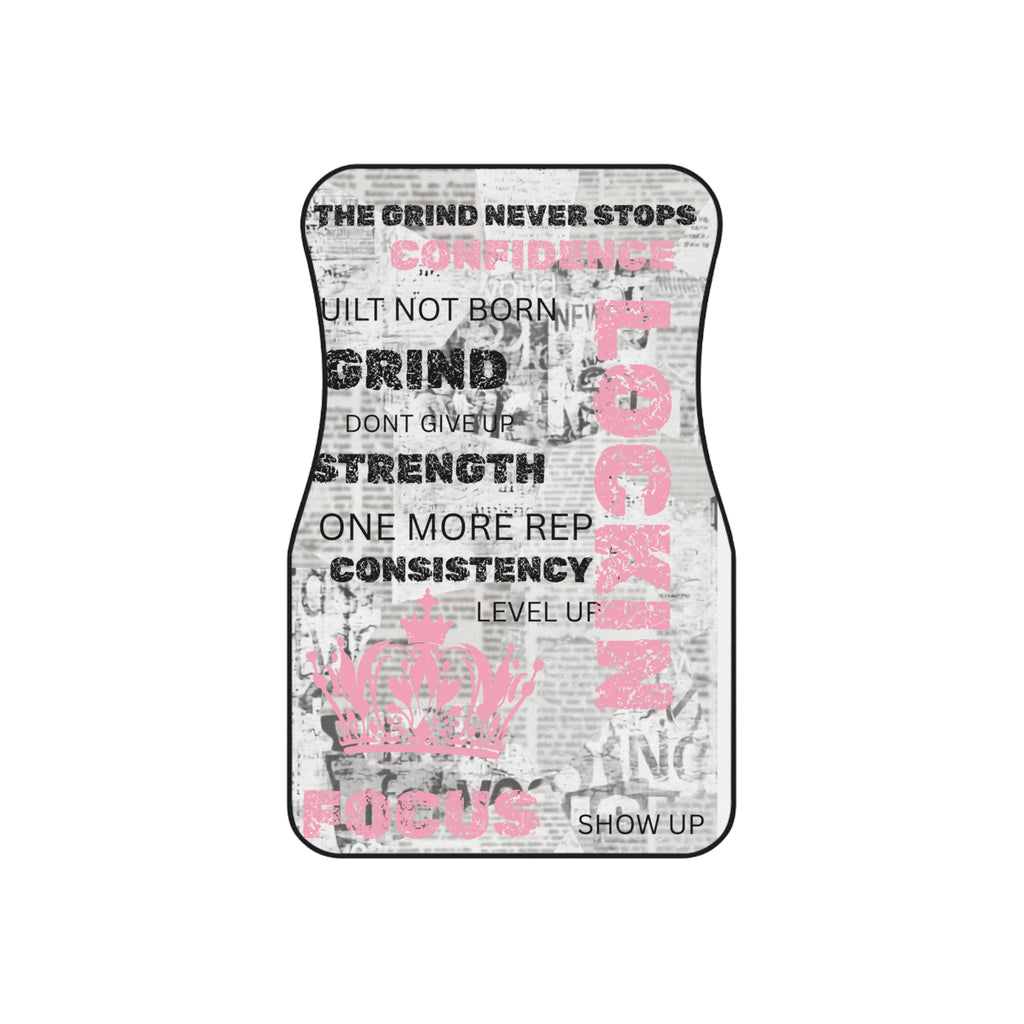 Motivational 'Lockin' Fitness Car Floor Mats (Set of 4)