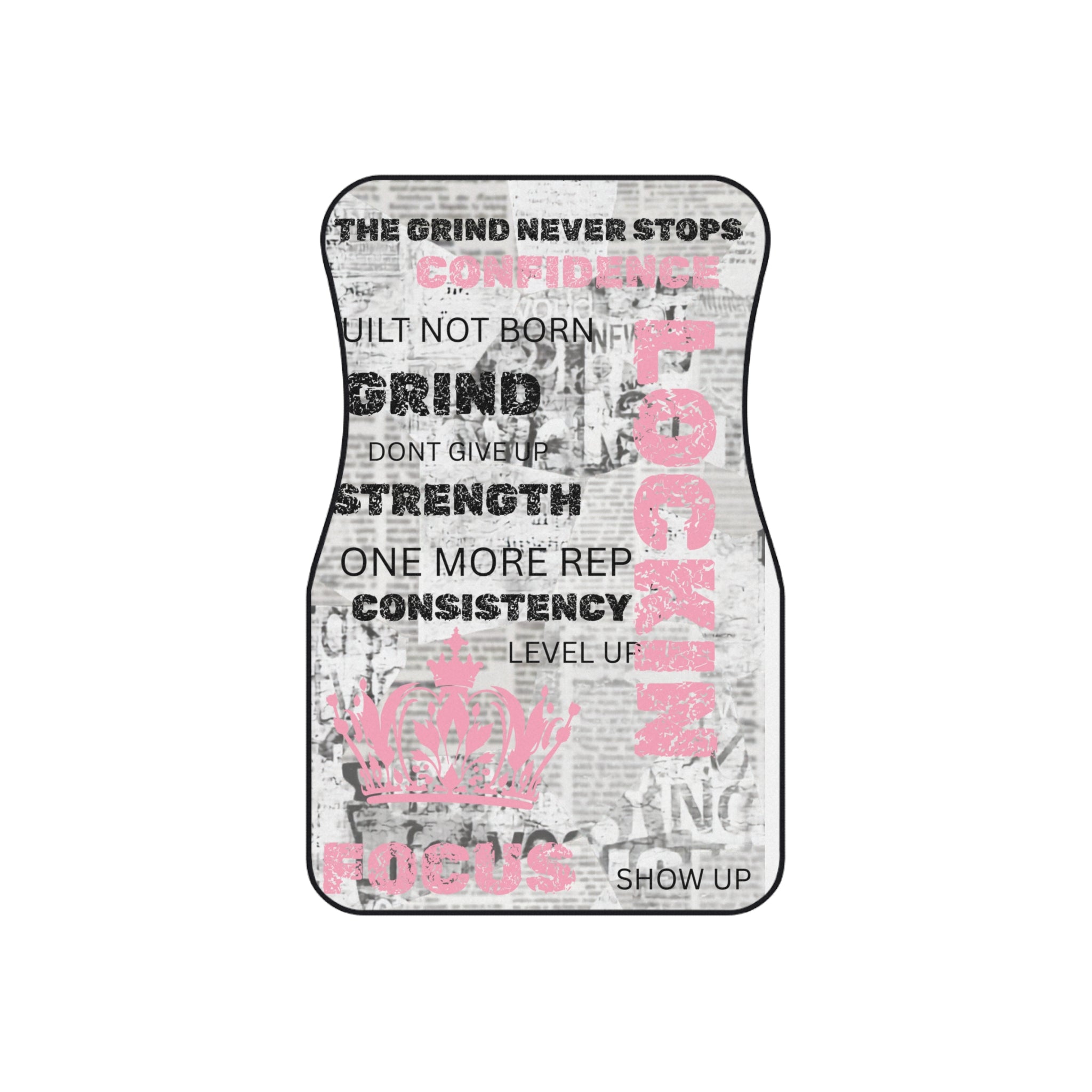 Motivational 'Lockin' Fitness Car Floor Mats (Set of 4)