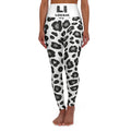 High-Waist Leopard Print Yoga Leggings — 'Lockin' Waistband Activewear