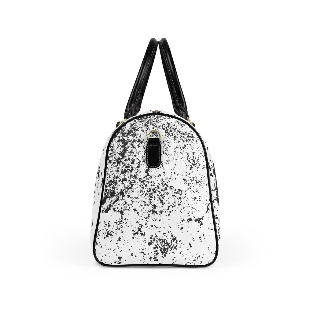 Travel Duffle Bag — Distressed 'LOCKIN' Faux Leather Weekender