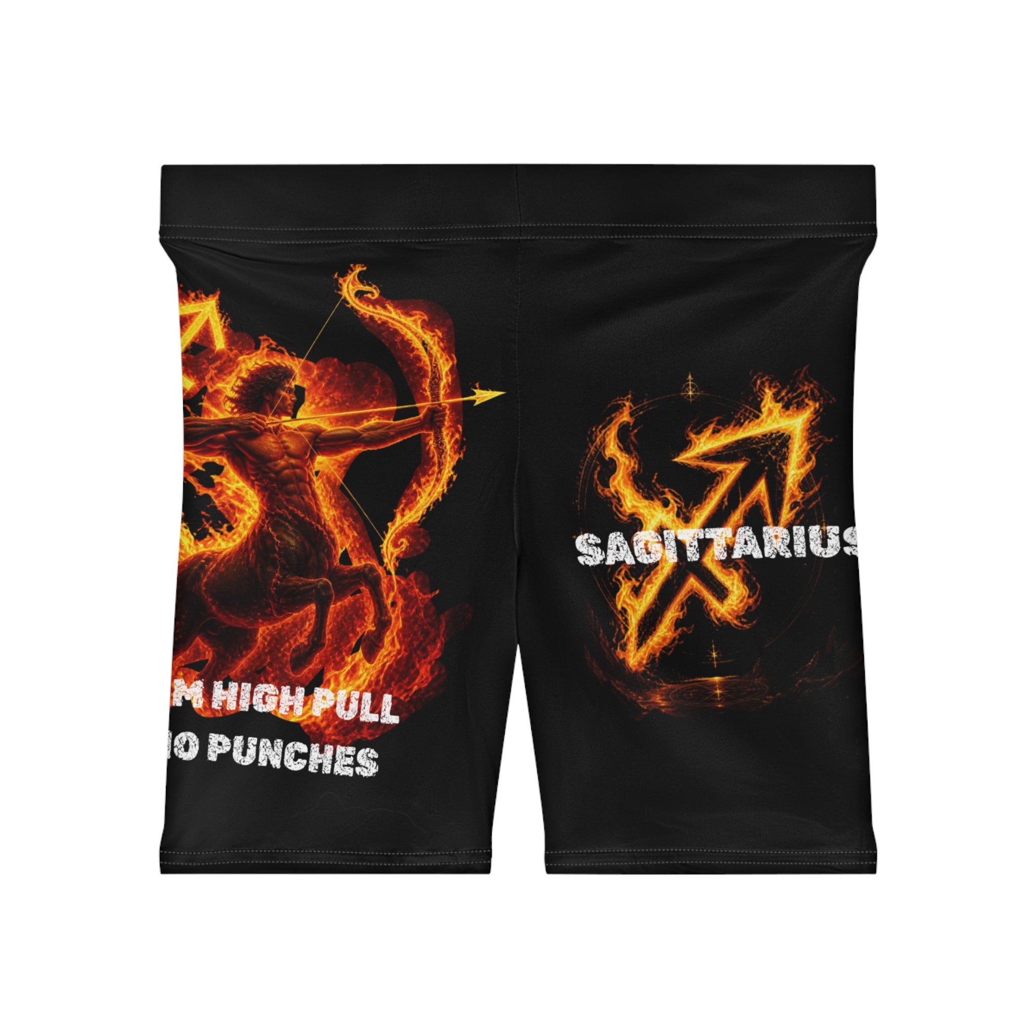 Sagittarius Fire Archer Women's Biker Shorts — Zodiac Astrology Activewear