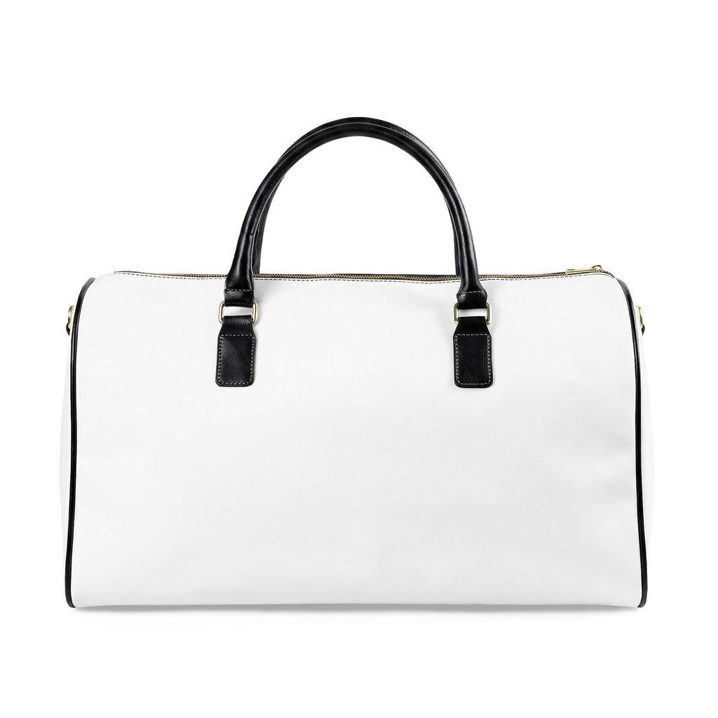 Faux Leather Travel Bag — 'LI Lockin' Pink Logo Weekender Duffel
