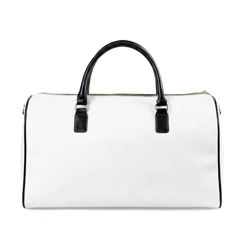 Faux Leather Travel Bag — 'LI Lockin' Pink Logo Weekender Duffel