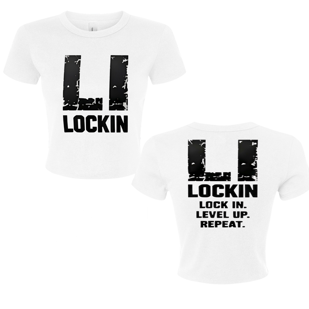 Lock In — Ladies' Micro Ribbed Crop Tee