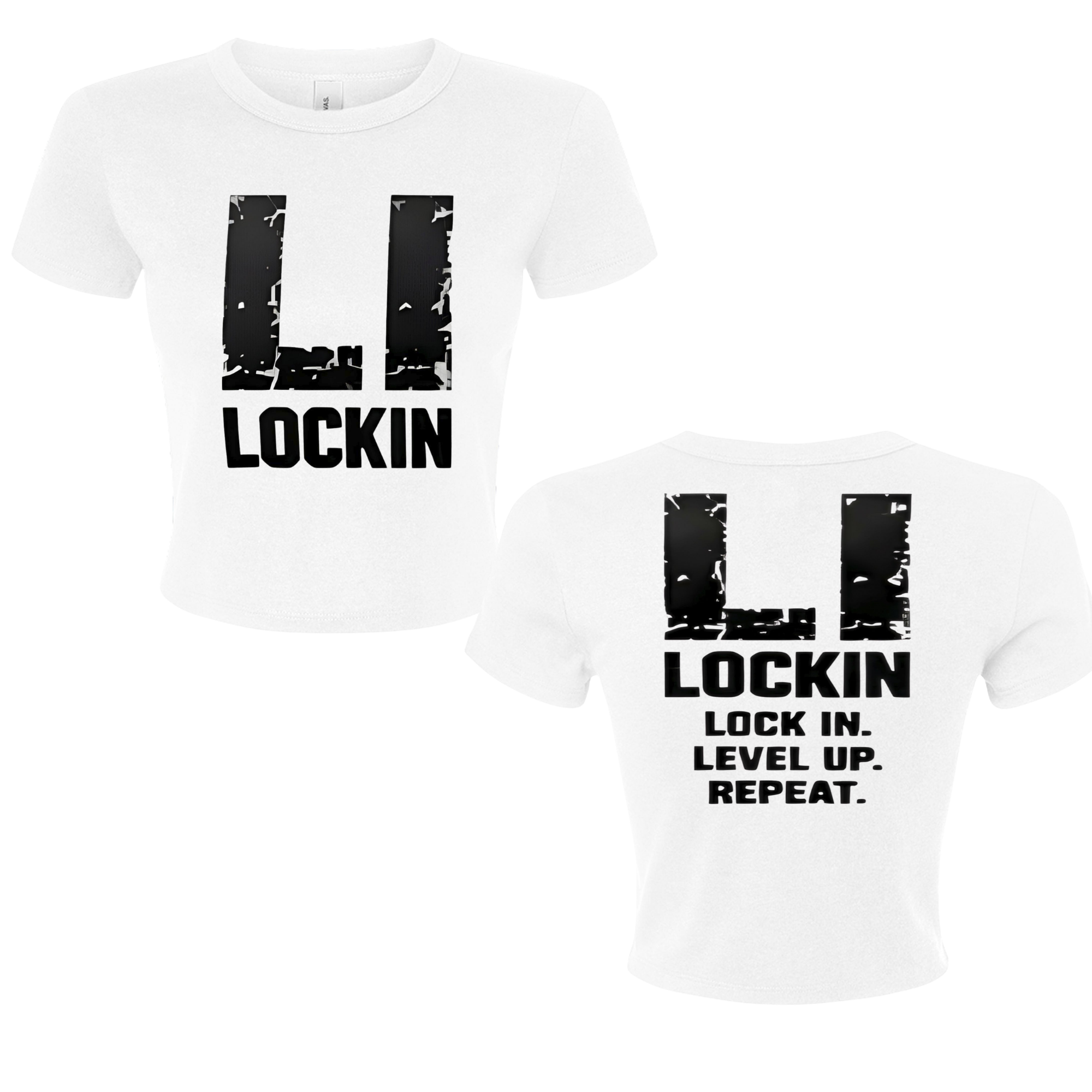 Lock In — Ladies' Micro Ribbed Crop Tee